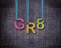 Letters hanging strings Royalty Free Stock Photo