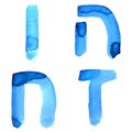Letters of hebrew alphabet Royalty Free Stock Photo