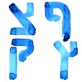 Letters of hebrew alphabet Royalty Free Stock Photo