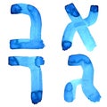 Letters of hebrew alphabet