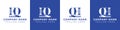 Letters HQ and QH Pillar Logo Set, suitable for business with HQ and QH related to Pillar