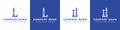 Letters IL and LI Pillar Logo, suitable for business with IL and LI related to Pillar