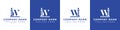 Letters IW and WI Pillar Logo, suitable for business with IW and WI related to Pillar