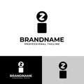Letters IZ and ZI Monogram Logo, suitable for business with ZI or IZ initials