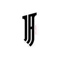 Letters J and A - logotype. Concise logo with monogram JA or AJ