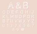 Letters for laser cutting. English alphabet.