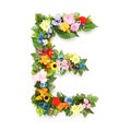 Letters of leaves and flowers Royalty Free Stock Photo