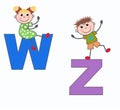 Letters letters W and Z