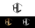 HL letters linked with hexagon shape logo