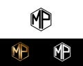 MP letters linked with hexagon shape logo
