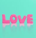 Letters love vanilla tenderness pink style