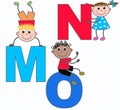 Letters M N and O