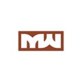 letters m and w mw logo symbol