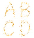 Letters made with the drops of paint Royalty Free Stock Photo