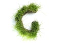 Letters made of grass