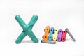 Letters made from Play Clay with some visualizations. Royalty Free Stock Photo