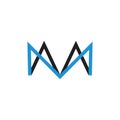 Letters mm simple linked logo