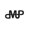 Letters mp infinity line logo vector Royalty Free Stock Photo