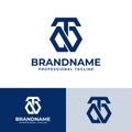 Letters NT or TN Monogram Logo, suitable for business with NT or TN initials