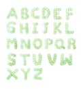 Letters and numbers alphabet of cucumbers Royalty Free Stock Photo
