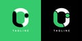 Letters OLI, O L I Logo. On green, white, and black colors. Premium and luxury emblem vector template