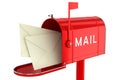 Letters in an open mailbox Royalty Free Stock Photo