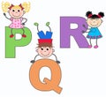 Letters P Q and R