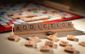 Letters Spell `ADDICTION`