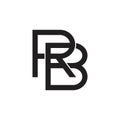 Letters rb linked logo vector Royalty Free Stock Photo