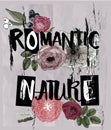 Letters - Romantic Nature with floral elements