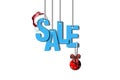 Letters sale hanging on a ropes Royalty Free Stock Photo