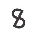 Letters sb infinity geometric line logo vector