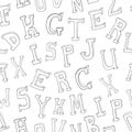 Letters seamless pattern Royalty Free Stock Photo