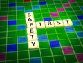 Letters showing Safety First