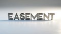 Letters spelling easement cast shadows in a minimalist setting with soft light Royalty Free Stock Photo