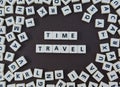Letters spelling out time travel Royalty Free Stock Photo