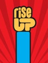 Rise Up raised fist protest design. Royalty Free Stock Photo