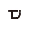 letters tdi simple geometric line logo vector Royalty Free Stock Photo