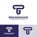 Letters TG Monogram Logo, Suitable for business with TG or GT initials