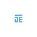 Letters TJE JET Square Logo Design