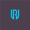 Letters U and R logo Royalty Free Stock Photo