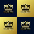 Letters UG dan GU Home King Logo Set, cocok untuk bisnis dengan inisial UG dan GU