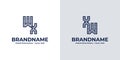 Letters XW and WX Dot Monogram Logo, Suitable for business with XW or WX initials