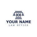 Letters XX Legal Logo, suitable for lawyer, legal, or justice with XX initials