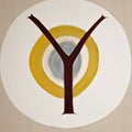 Letters Y and O in a piece of "Klint AF" style typeface art inspired by Hilma AF Klint