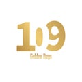 109 Golden days lettertype vector design