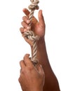 Letting go of a Rope Royalty Free Stock Photo