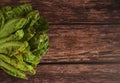 lettuce leaves royal feast in a wooden box