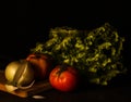 Ingredients for a delicious salad ... Do you feel like it? Royalty Free Stock Photo