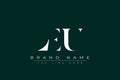 LEU abstract letter logo design Royalty Free Stock Photo